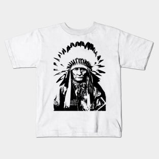 CHIEF IN WAR BONNET Kids T-Shirt